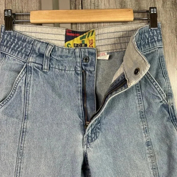 Levis Sport Jeans Vintage 90s Jogger Knee Pockets Elastic Waist Sz 27 - Picture 5 of 12